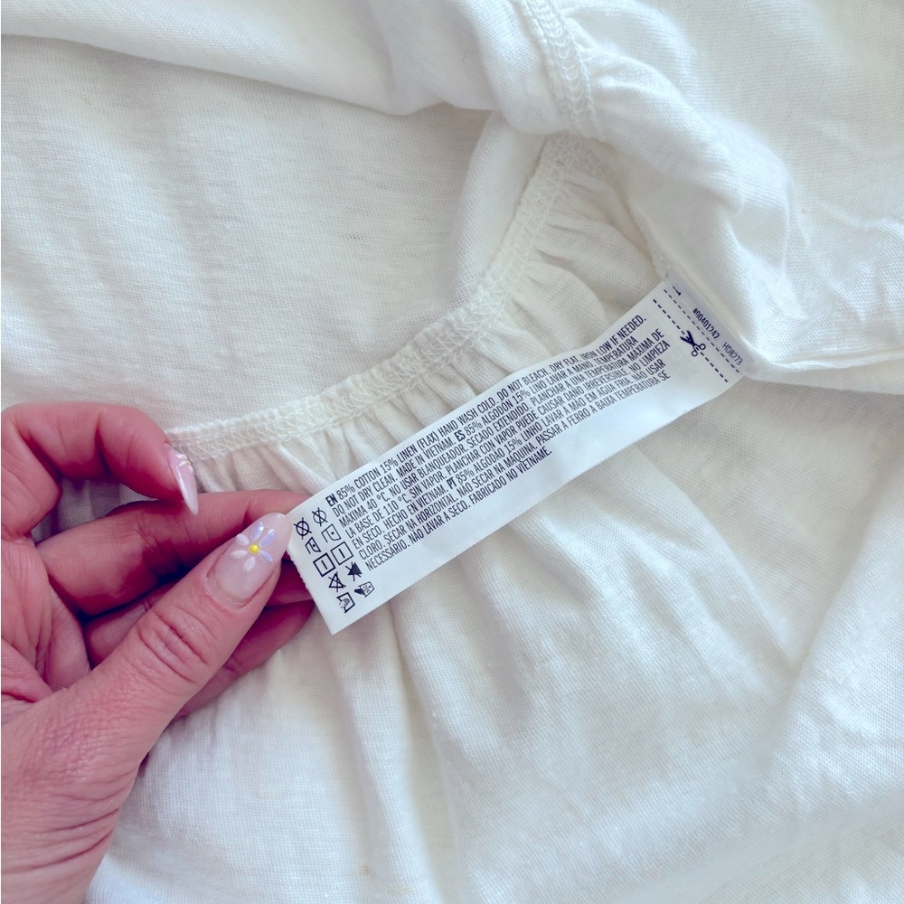 đ€NWOT! Forever 21 Ivory Peplum Flounce-Hem Tank Top. - Picture 7 of 8
